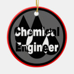 Chemical Engineer Drops Circle Ceramic Ornament