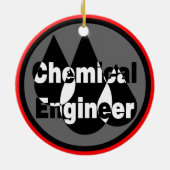 Chemical Engineer Drops Circle Ceramic Ornament (Back)