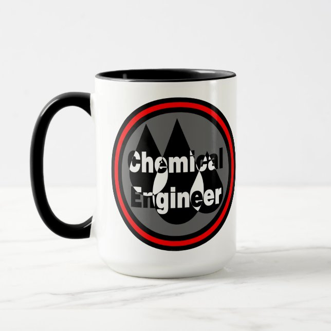 Chemical Engineer Drops Circle Mug (Left)