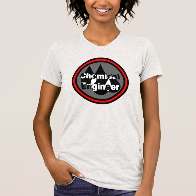 Chemical Engineer Drops Circle T-Shirt (Front)