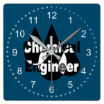 Chemical Engineer Drops Square Wall Clock