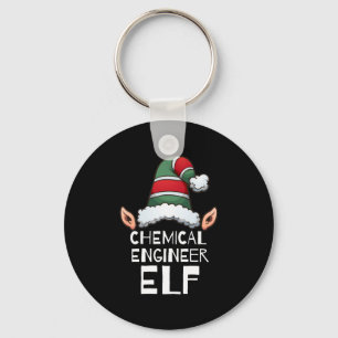Chemical Engineer Elf Christmas Holidays Xmas Keychain