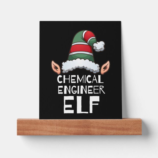 Chemical Engineer Elf Christmas Holidays Xmas Picture Ledge (Front)