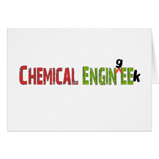 Chemical Engineer (EnginGEEK) Funny Gifts Cards (Front Horizontal)
