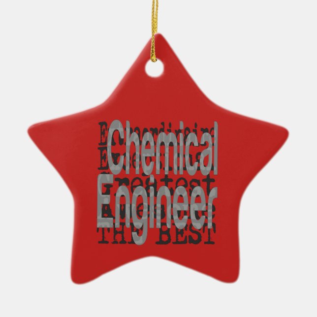 Chemical Engineer Extraordinaire Ceramic Ornament (Front)