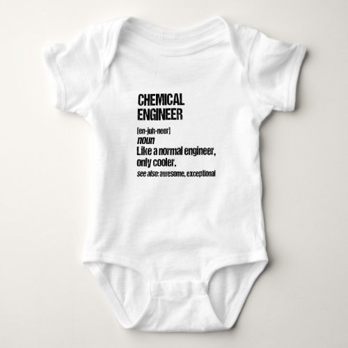 Chemical Engineer Funny Engineering Graduation Baby Bodysuit