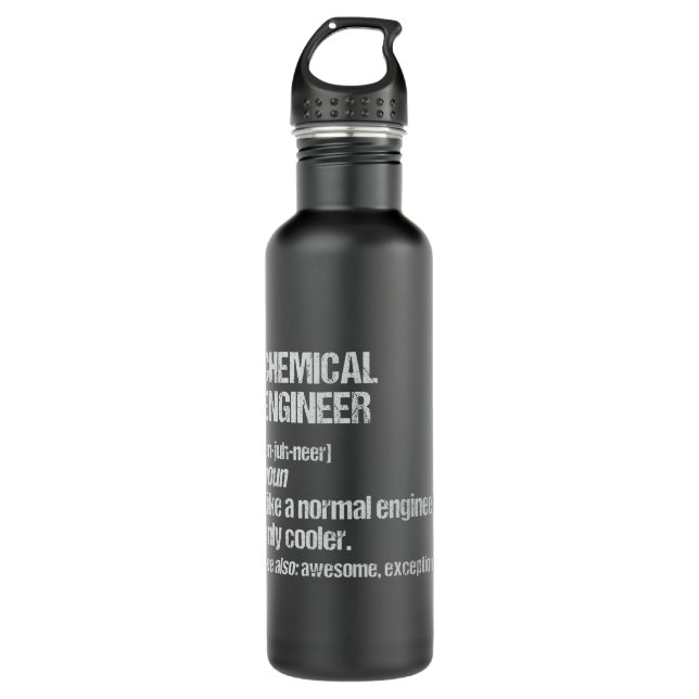Chemical Engineer Funny Engineering Graduation Stainless Steel Water Bottle (Front)