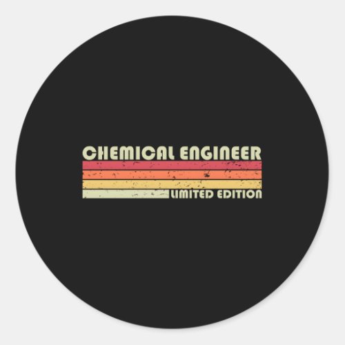 Chemical Engineer Job Title Profession Worker Classic Round Sticker