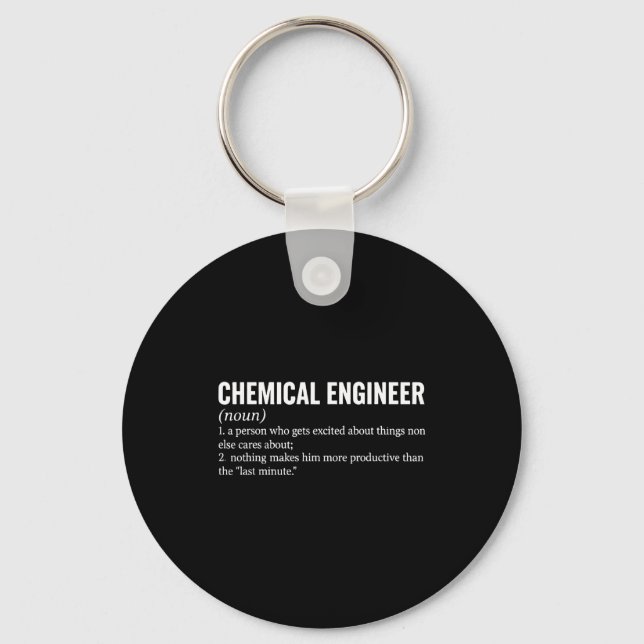 Chemical Engineer Profession Definition Engineerin Keychain (Front)