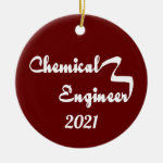 Chemical Engineer Ribbon Ceramic Ornament