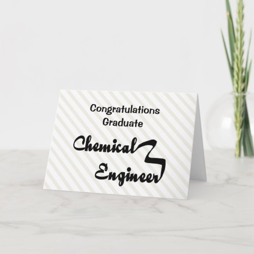 Chemical Engineer Ribbon Graduation Card