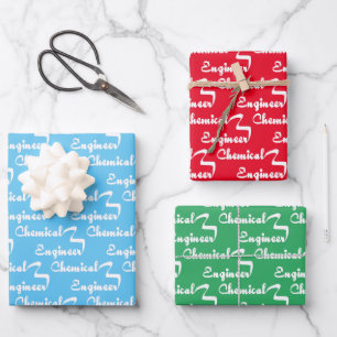 Chemical Engineer Ribbon Wrapping Paper Sheets