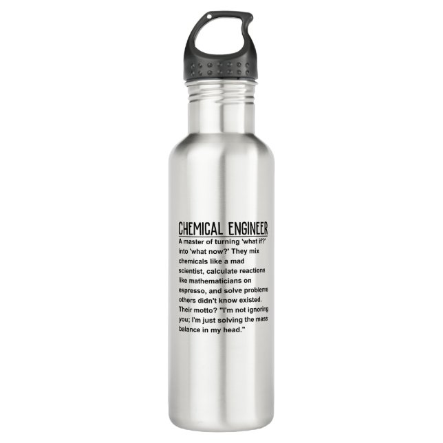 Chemical engineer stainless steel water bottle (Front)