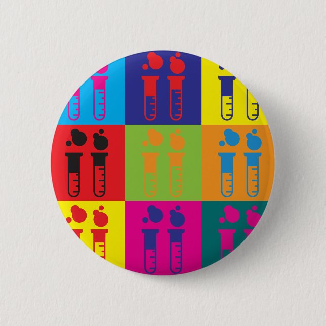 Chemical Engineering Pop Art Button (Front)