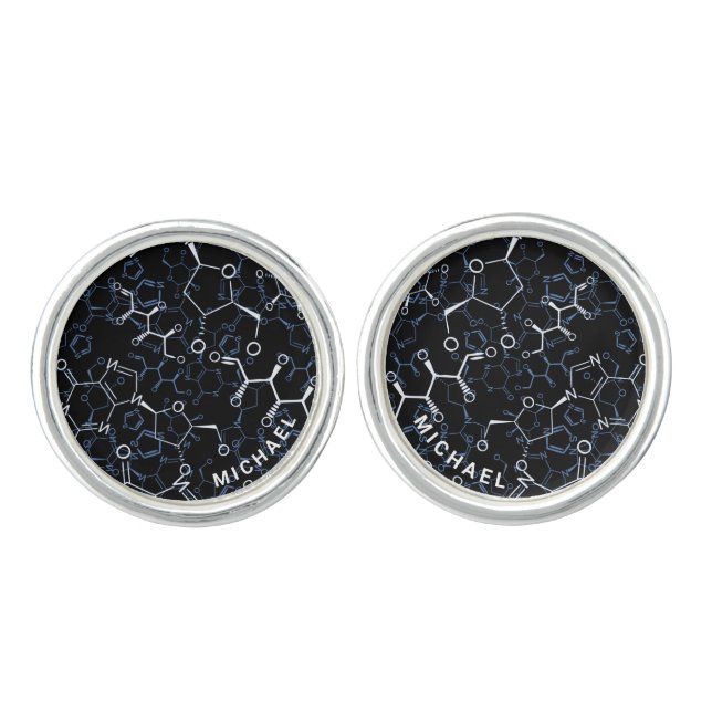 Chemical Formula Chemistry Gifts Personalized Cufflinks (Front)