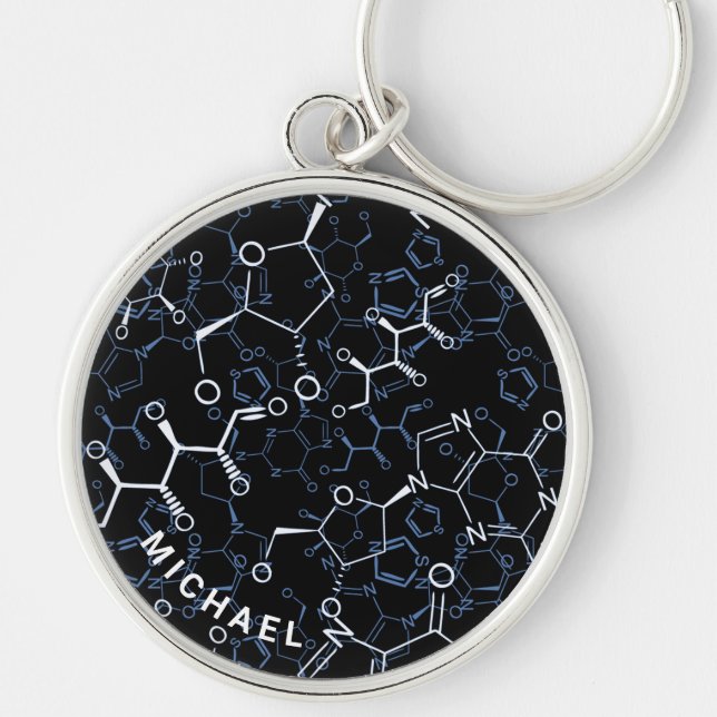 Chemical Formula Chemistry Gifts Personalized Keychain (Front)