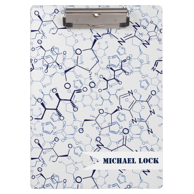 Chemical Formula Chemistry Personalized Gifts Clipboard (Front)