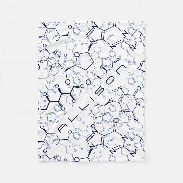 Chemical Formula Chemistry Personalized Gifts Fleece Blanket (Front)