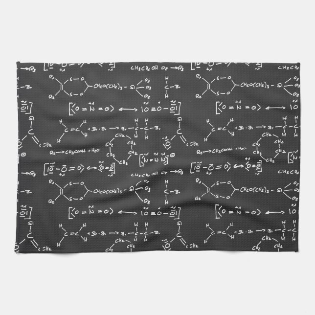 Chemical formula writing kitchen towel (Horizontal)