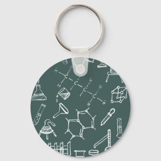 Chemical lab equipment scribbles keychain