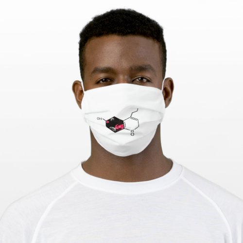 Chemical molecule with outer space view adult cloth face mask
