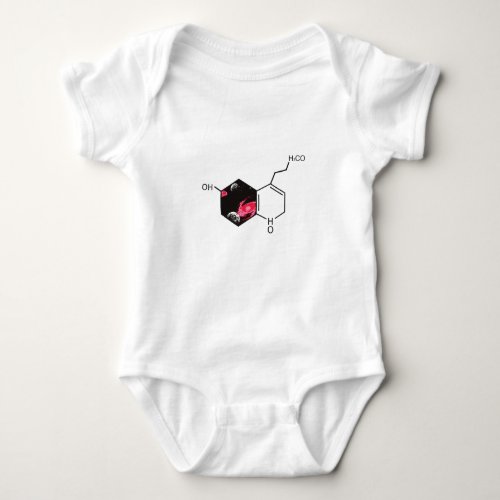 Chemical molecule with outer space view baby bodysuit