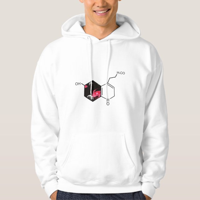 Chemical molecule with outer space view hoodie (Front)