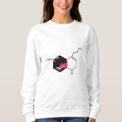 Chemical molecule with outer space view sweatshirt