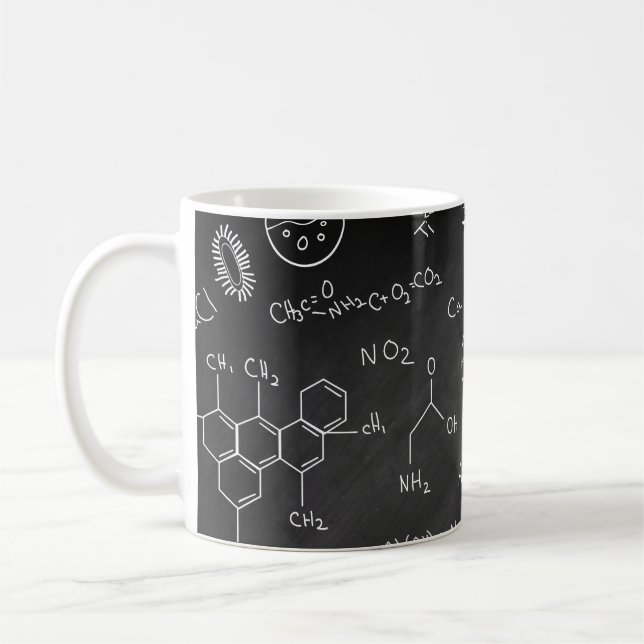 Chemical pattern  coffee mug (Left)