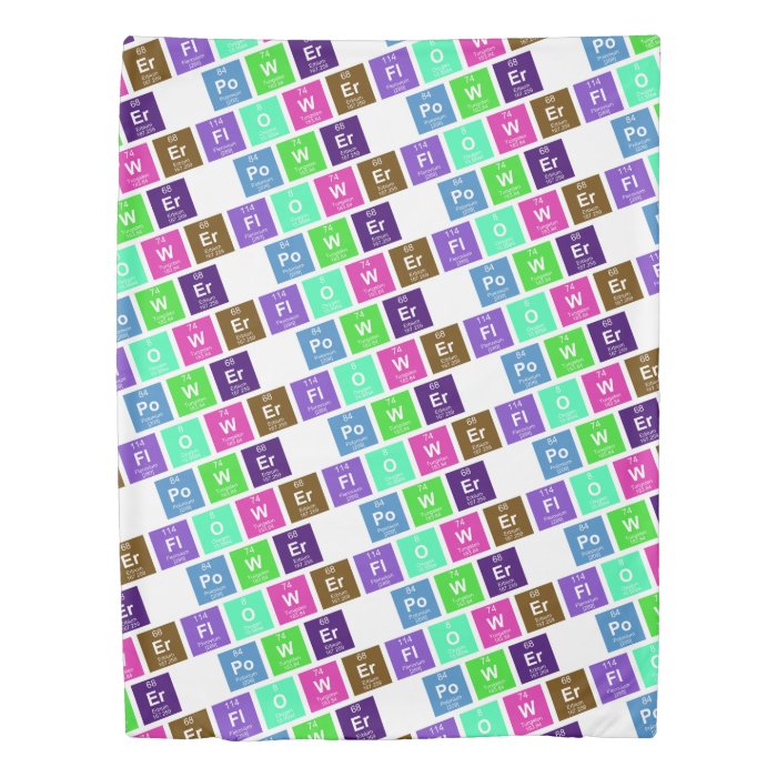 Chemical Periodic Table Of Elements Flower Power Duvet Cover Zazzle Chemical Periodic Table Of Elements Flower Power Duvet Cover