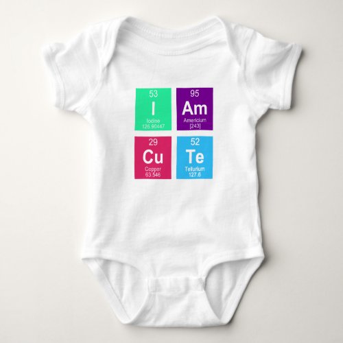 Chemical periodic table of elements IAmCuTe Baby Bodysuit