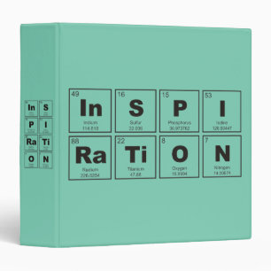 Chemical periodic table of elements: InSPIRaTiON 3 Ring Binder