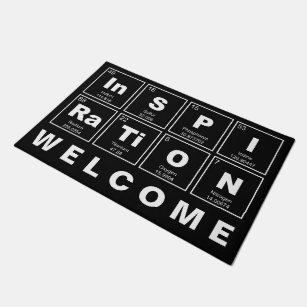 Chemical periodic table of elements: InSPIRaTiON Doormat