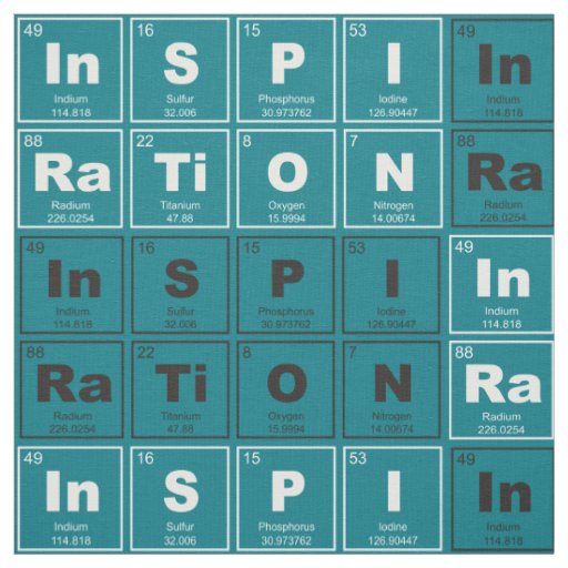Chemical periodic table of elements: InSPIRaTiON Fabric