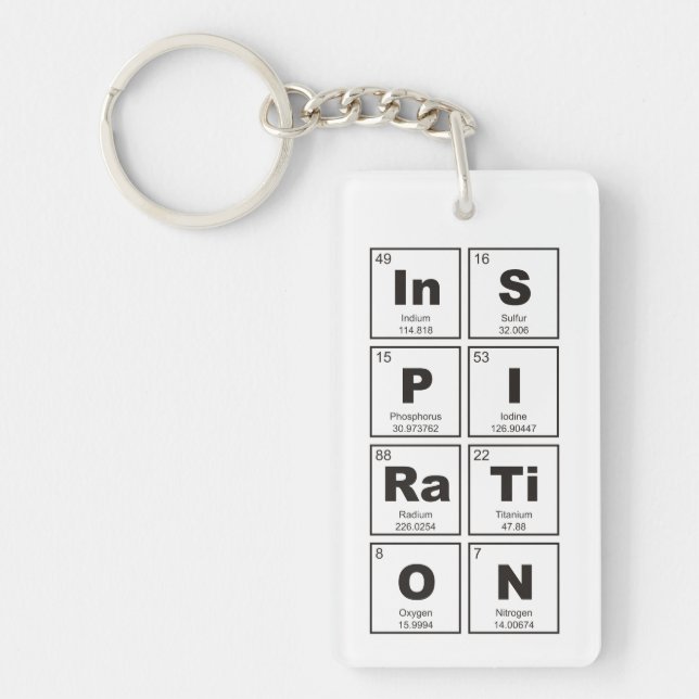 Chemical periodic table of elements: InSPIRaTiON Keychain (Front)