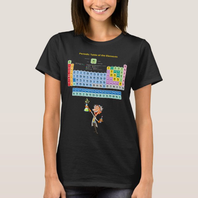 Chemical Periodic Table of Elements Novelty Graphi T-Shirt (Front)