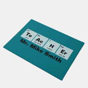 Chemical periodic table of elements: TeAcHEr Doormat