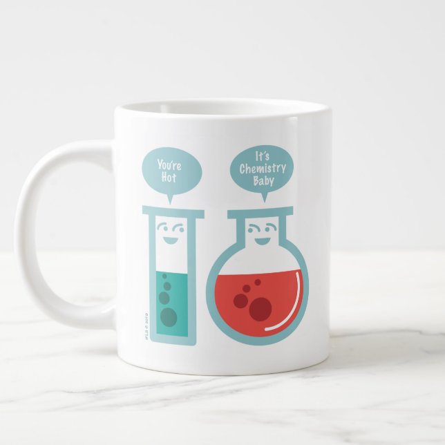 Chemical Reaction Giant Coffee Mug (Left)