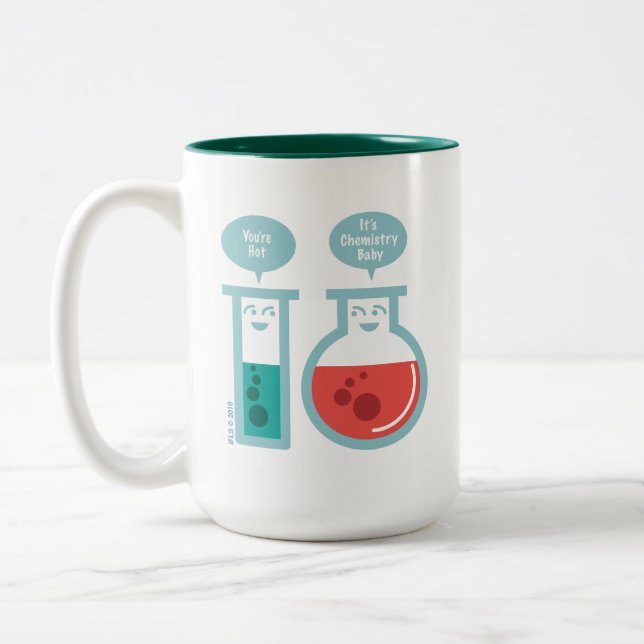 Chemical Reaction Two-Tone Coffee Mug (Left)