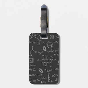 Chemical scribbles  luggage tag