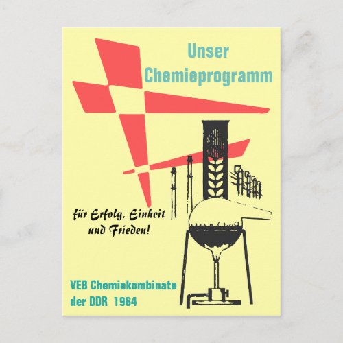 Chemie WerbedesignPlakatdesign DDR 60er Postcard