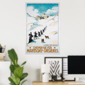 Vintage poster Chemin de fer Martigny-Orsières by Yo. Monay Circa 1950