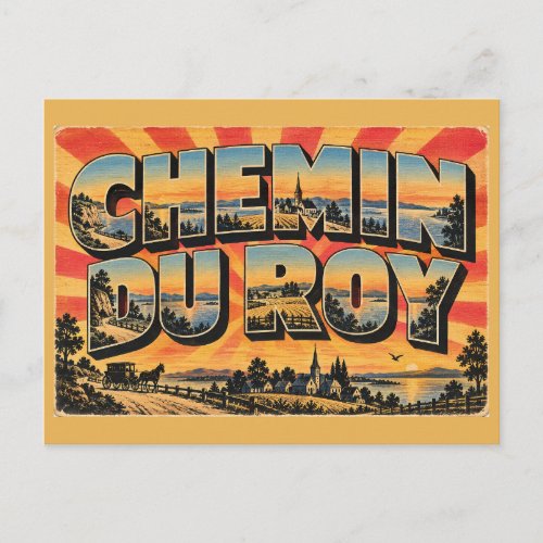 Chemin du Roy QC Historic River Road Art Postcard