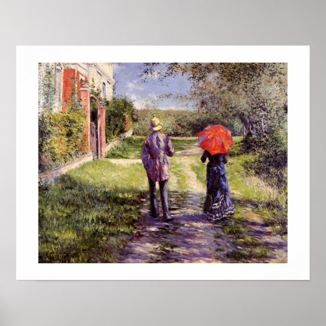 Chemin montant by Gustave Caillebotte Print (Front)
