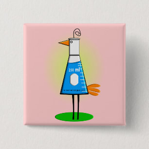 Chemist "Beeker Bird" Gifts Button