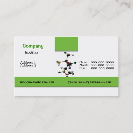 Customizable Chemist Business Card