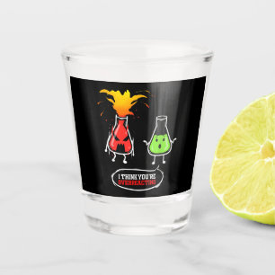 Chemist Chemical Lab Chemistry You Are Overreact Shot Glass