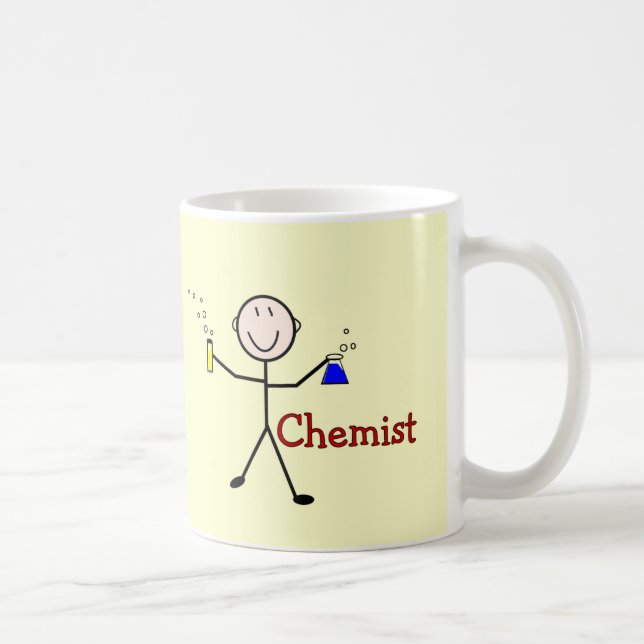 Chemist Gifts-Stick Person With Test Tubes Coffee Mug (Right)
