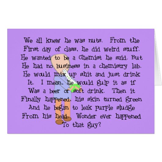 Chemist Gifts--Story Art "The Mad Scientist" (Front Horizontal)