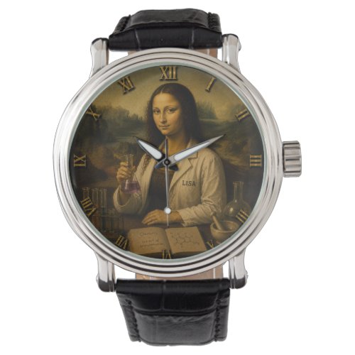 Chemist Humorous Mona Lisa Chemistry Lab Gift Watch